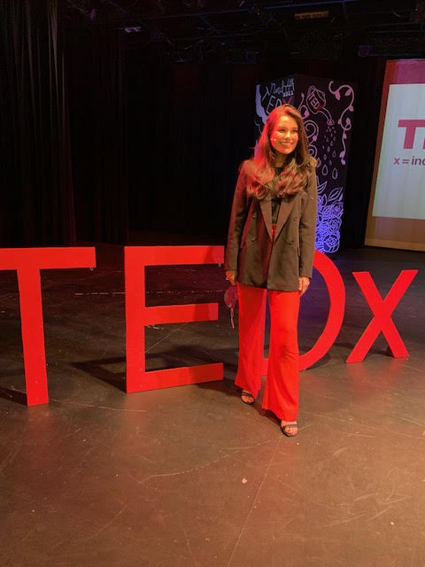 Erica Barry TEDx stage